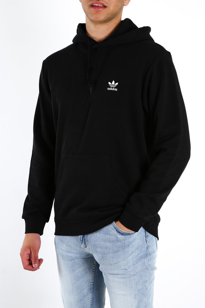 adidas trefoil essentials hoodie black