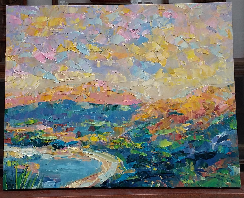 Abstract Mountian Landscape Painting