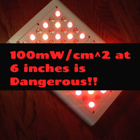 100mW/cm^2 red near infrared NIR eye danger safety