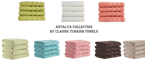Antalya Collection Towel Set - Embroidered Quality Turkish Towels