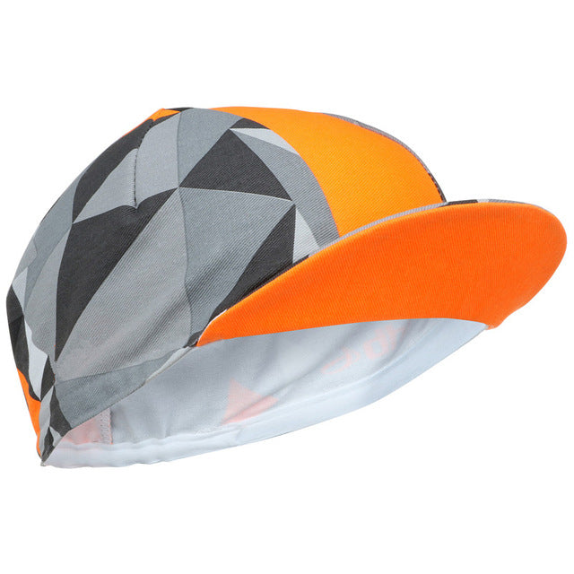 orange cycling cap