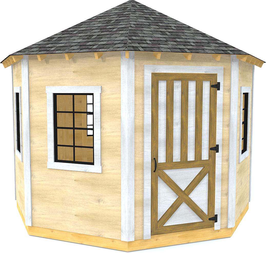 10x10 clifford shed plan octagonal storage shed design