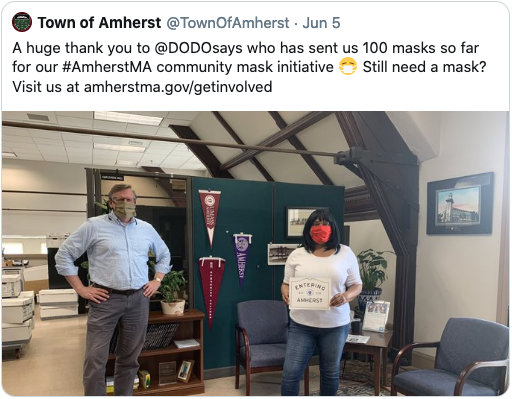 Mask Donation to the Town of Amherst