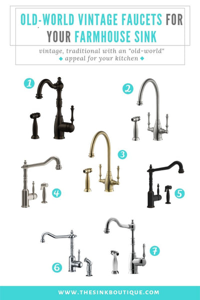Farmhouse Kitchen Faucet - Vintage and Old World Faucets | The Sink Boutique