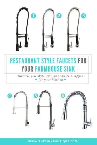 Farmhouse Kitchen Faucet - Industrial Commercial and Restaurant Style Faucets | The Sink Boutique