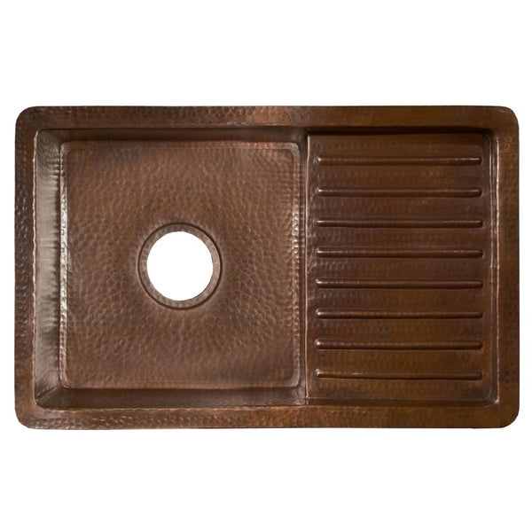 Native Trails Cantina Pro 24 Copper Bar Prep Sink Antique Copper Cp