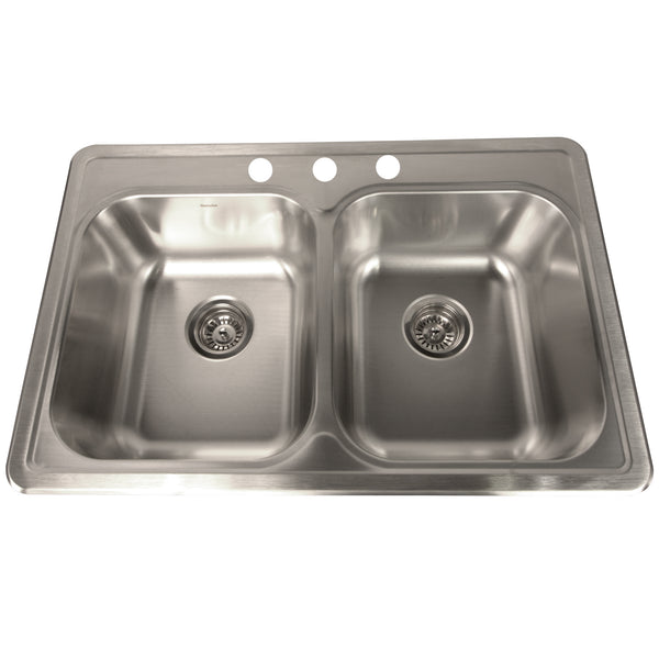 Nantucket Sinks Madaket 33 Drop In Topmount 304 Stainless Steel Kitch