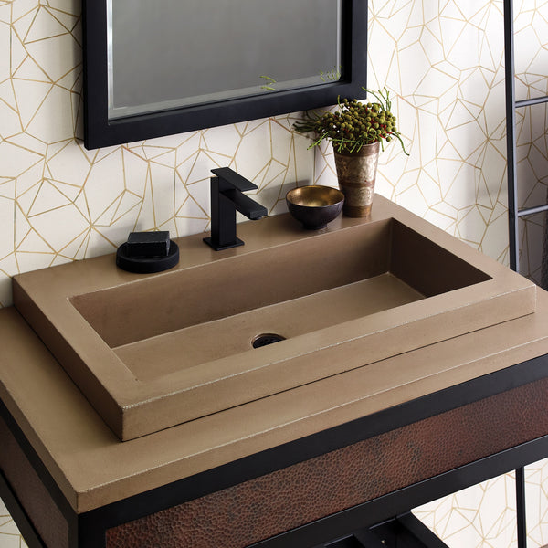 Native Trails 36 Nativestone Vanity Top In Earth Trough With Single