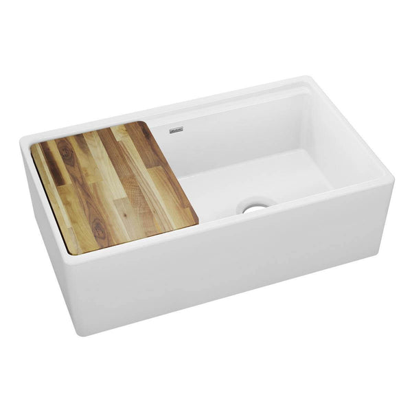 Elkay Swuf3320wh 33 Fireclay Farmhouse Kitchen Sink 40 60 Double Bowl