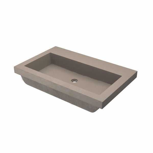 Native Trails Trough 30 Rectangle Nativestone Concrete Bathroom Sink