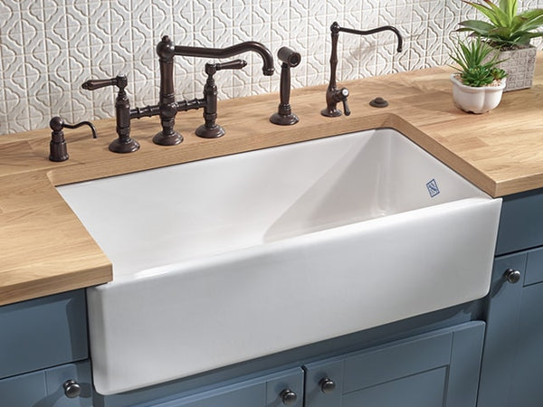 Rohl Shaws 36 Fireclay Farmhouse Apron Sink White Rc3618 – The Sink