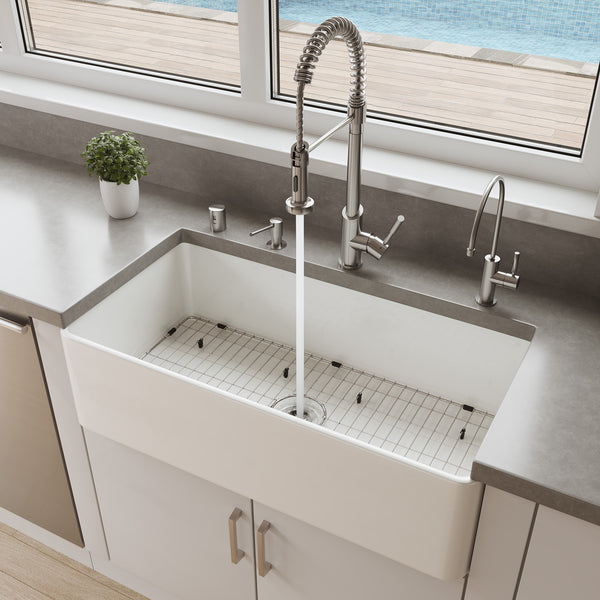 Alfi Brand 36 Fireclay Farmhouse Sink White Abf3618 W – The Sink