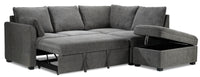 Portland 3-Piece Sectional with Left-Facing Pop-Up Bed - Grey