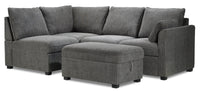 Portland 3-Piece Sectional with Right-Facing Pop-up Bed - Grey