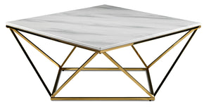 Lynn Coffee Table - Marble and Gold