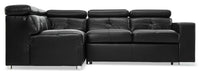 Dalary 3-Piece Sectional with Right-Facing Pop-Up Bed - Black