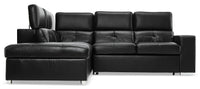 Dalary 3-Piece Sectional with Right-Facing Pop-Up Bed - Black