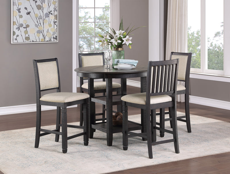 5 piece marble counter height dining set