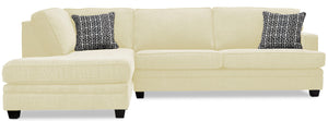 Anatasia 2-Piece Sectional with Left-Facing Chaise - Ivory