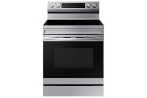Samsung Stainless Steel Freestanding Electric Fan Convection Range with Air Fry and Wi-Fi (6.3 Cu.Ft) - NE63A6511SS/AC