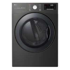 LG Black Steel Front-Load Electric TurboSteam™ Dryer (7.4 Cu. Ft.) - DLEX3900B
