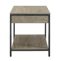 Tatum End Table with Drawer - Driftwood