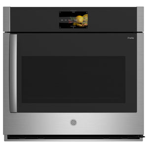 GE Profile Stainless Steel 30" Smart Built-In Convection Wall-Oven with Right-Hand SideSwing Doors and Air Fry (5.0 Cu. Ft.) - PTS700RSNSS
