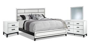 Frost 6-Piece Full Bedroom package - White, Black