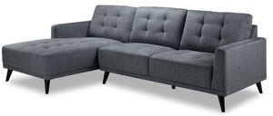 Jersey 2 Pc. Sectional with Left Facing Chaise - Light Grey