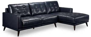 Jersey 2 Pc. Sectional with Right Facing Chaise - Navy