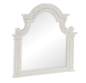 Kamari Mirror - Antique White, Brown
