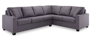 Neto 2pc Sectional with Right Facing Corner Sofa- Dark Grey
