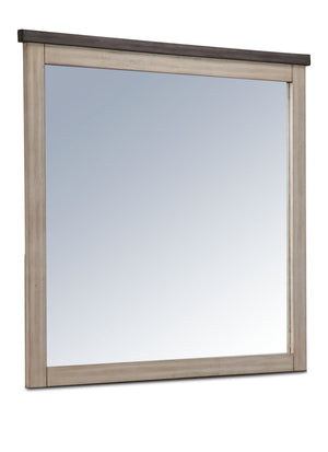 Woodland Mirror - Grey, Weathered Beige