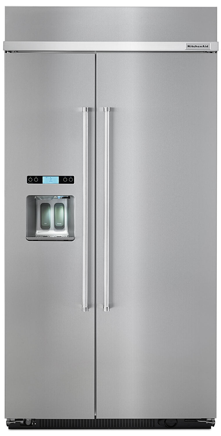 Kitchenaid Stainless Steel Side By Side Refrigerator 25 Cu Ft Kbds602ess Leons