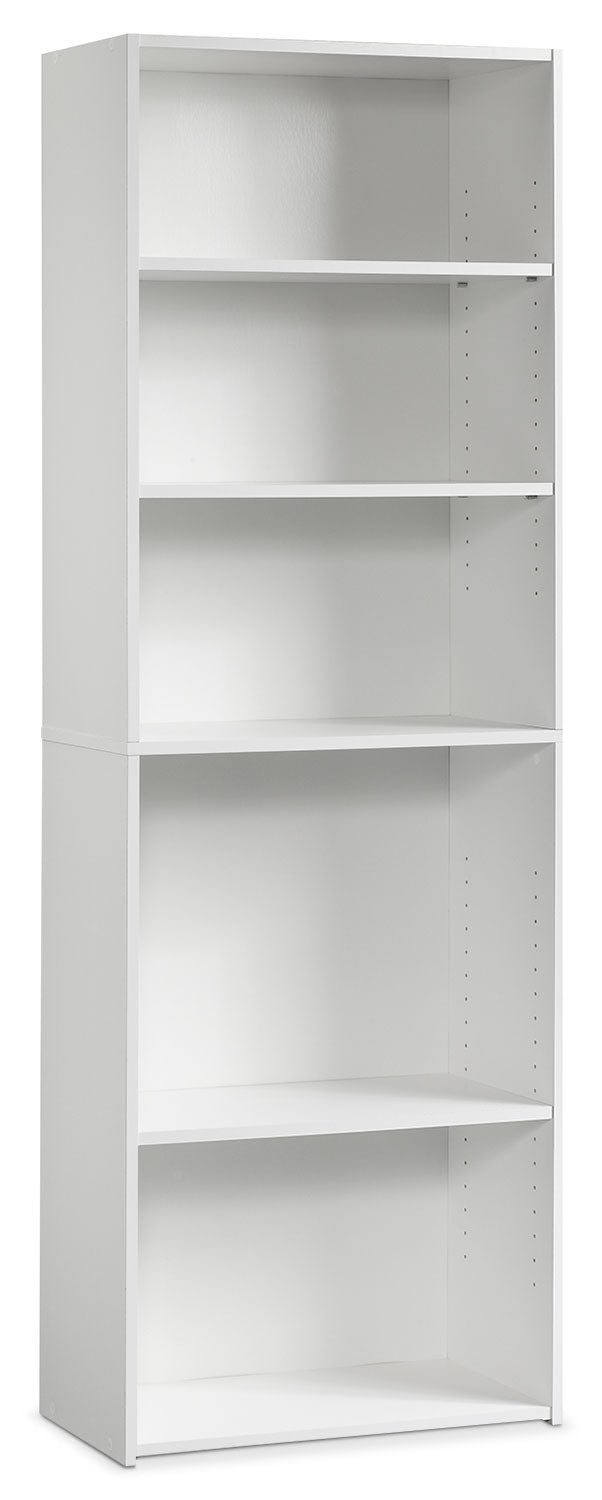 Boston 5 Shelf Bookcase White The Brick