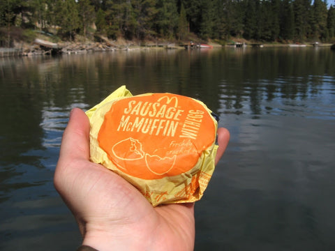 sausage egg mcmuffin for the win on the deschutes river