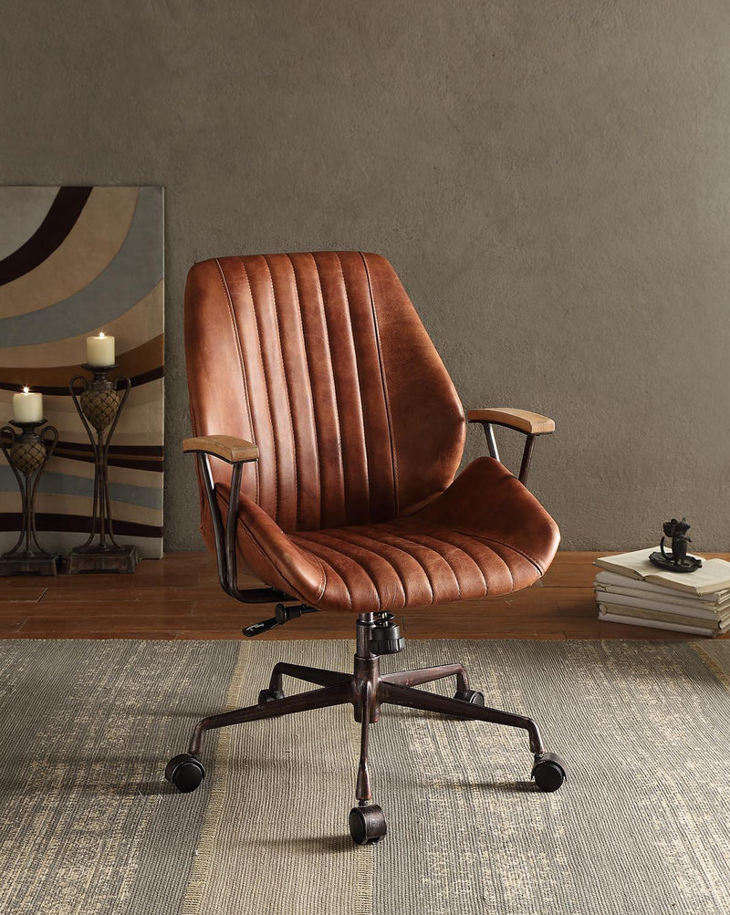 Buo Leather Executive Office Chair - Tan | Furniture.ca
