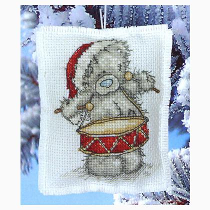 Tatty Teddy Drummer Boy Christmas Decoration Cross Stitch Kit