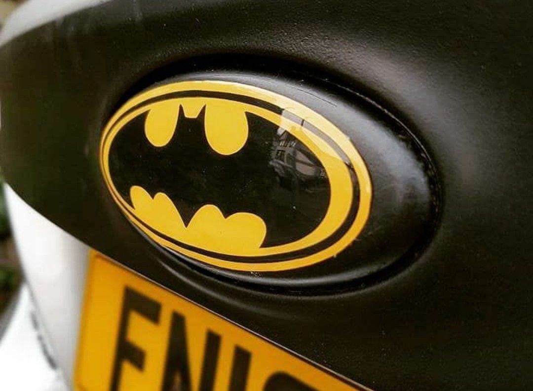 Ford Emblem Batman 160x60 mm folie Aufkleber Sticker Silber 