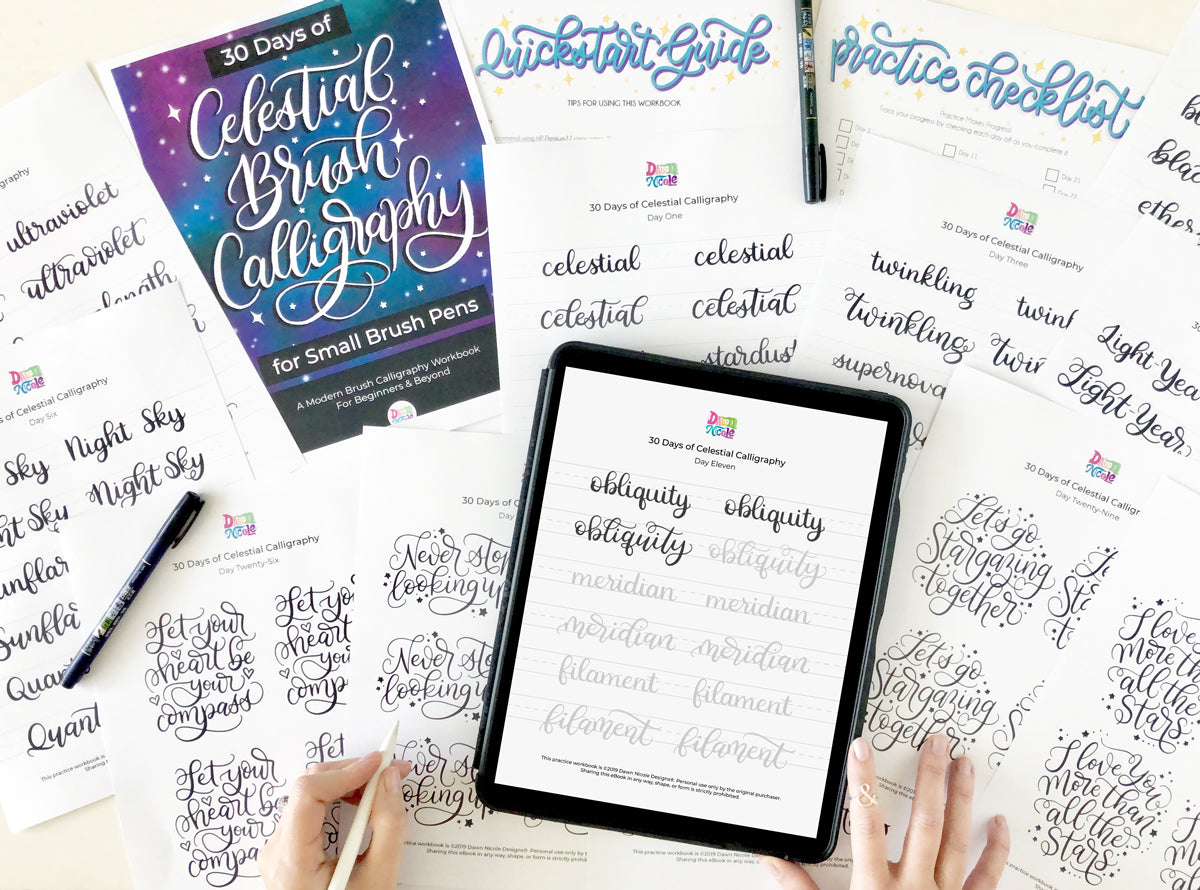 brush calligraphy workbook