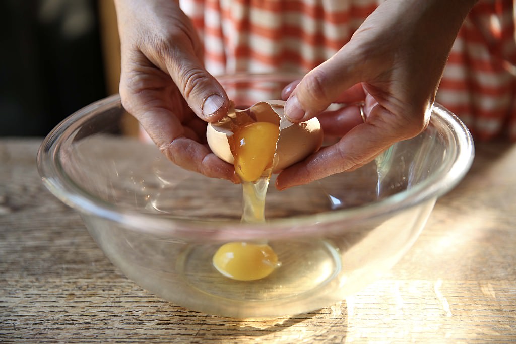 Eggs for mac and cheese baked in the Fontana wood-fired oven