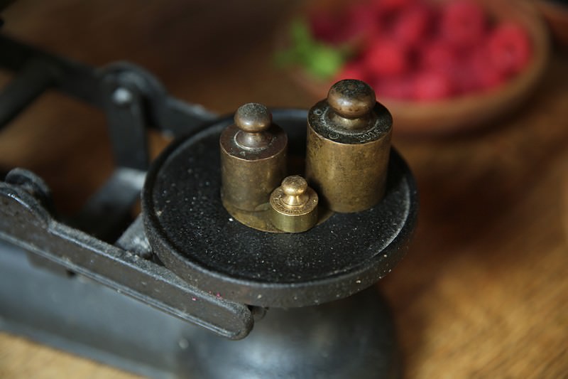 So love to use these old timey scales my husband gave to me years ago.