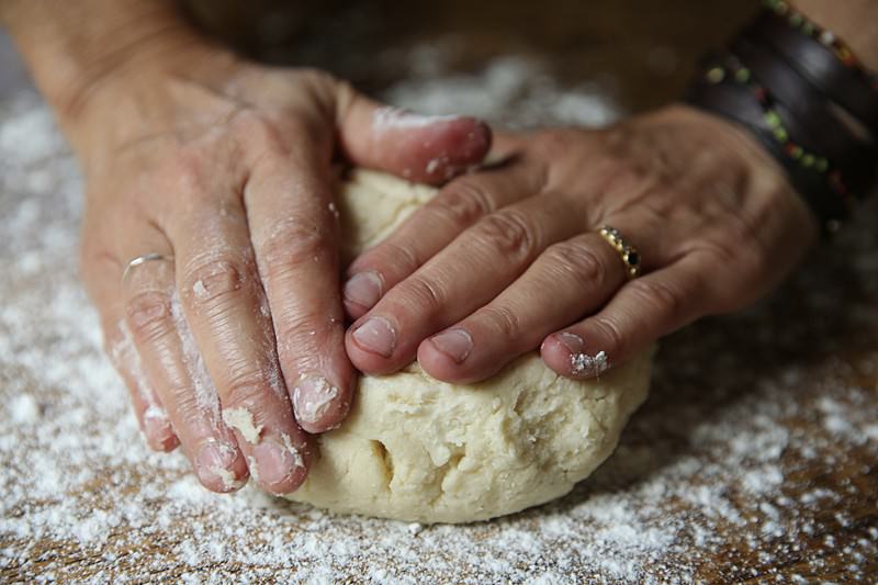 Lightly flour the surface of the dough