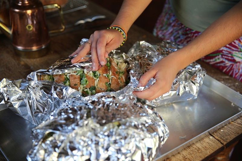 Finish wrapping all loaves with aluminum foil