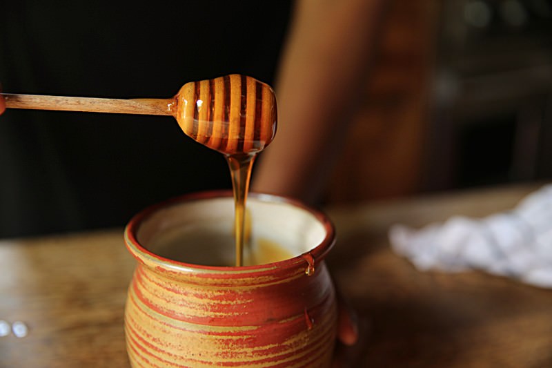 I used my brother's raw honey that he harvested from his honey bees