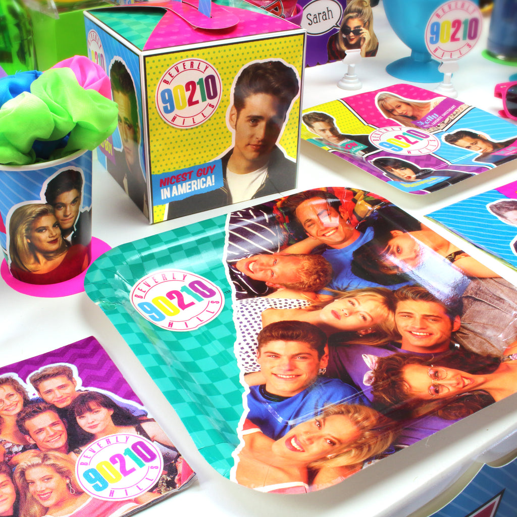 90210 Party Table Setting Plate Cup Favor Box