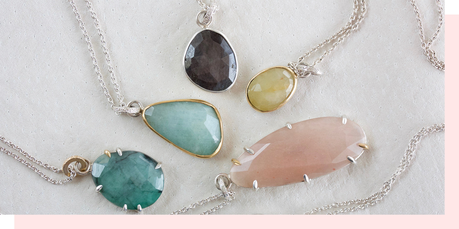 faceted collection pendants