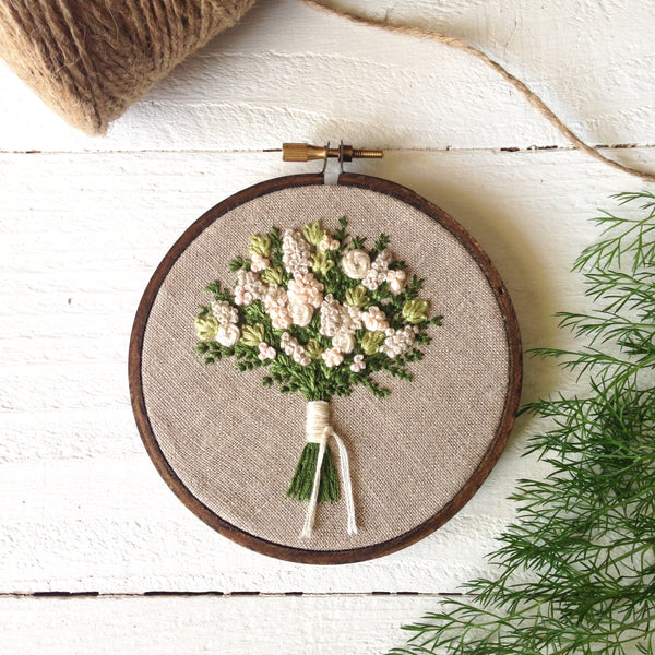 Hand Embroidered Bouquet Hoop Art | And Other Adventures Embroidery Co