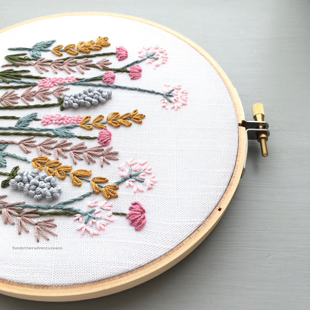 Floral Embroidery Pattern by And Other Adventures Embroidery Co