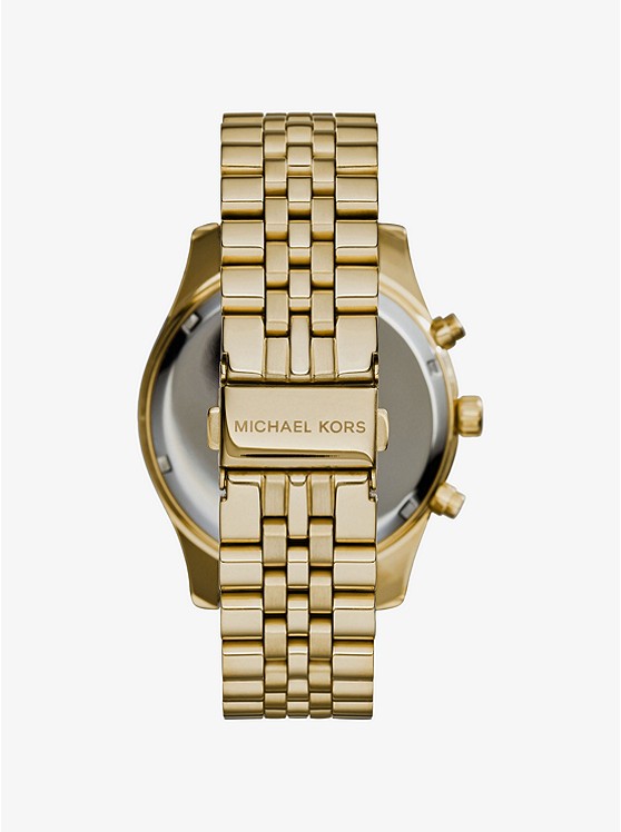 michael kors gold tone lexington watch